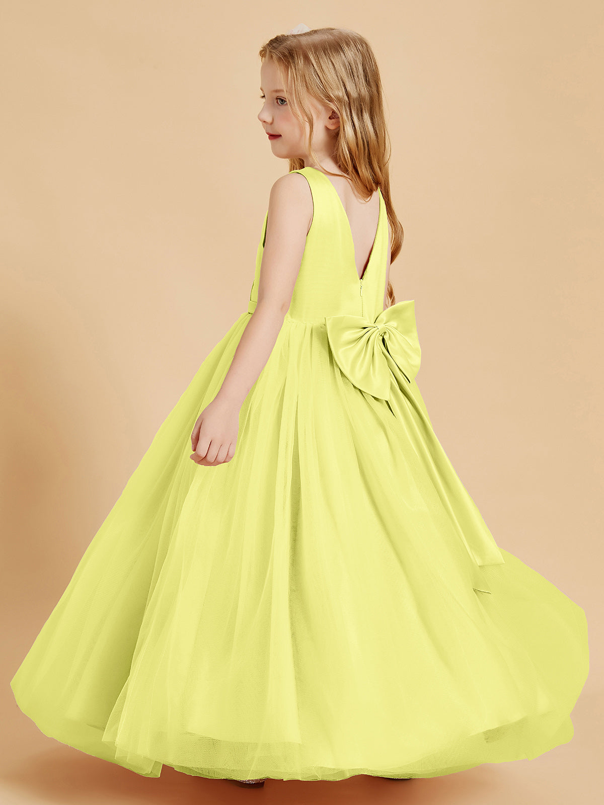 Tulle Junior Bridesmaid Dresses Satin Top Daffodil